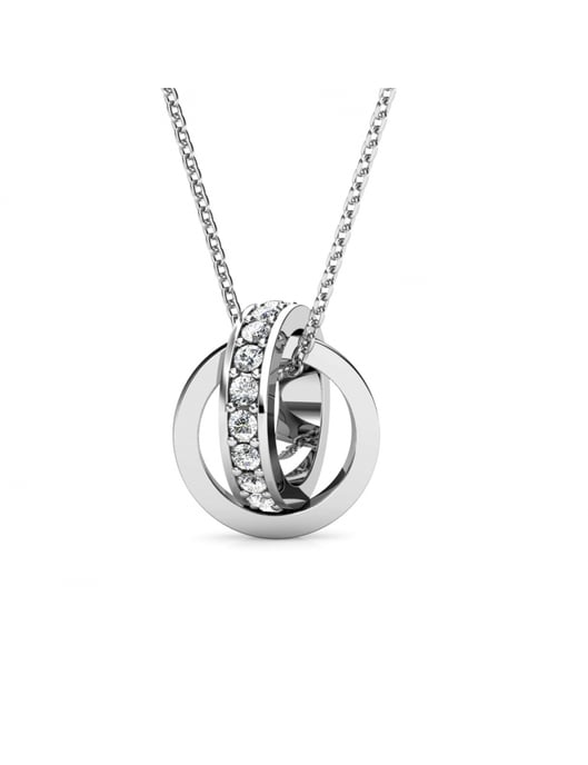 Kreis Hoop-Anhänger - Silber und Kristall - Image 3