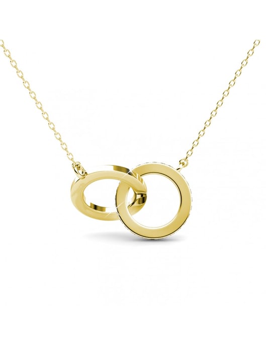 Circle Twin Halskette - Gold und Kristall - Image 5