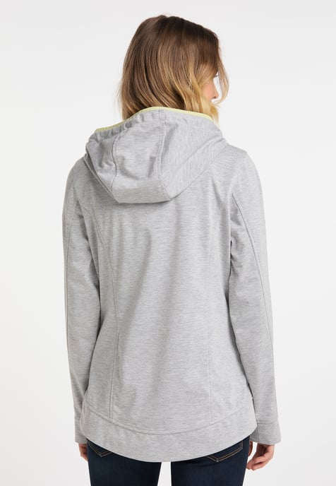 Schmuddelwedda Funktionsjacke Damen Hellgrau Melange Hellgelb - Image 4
