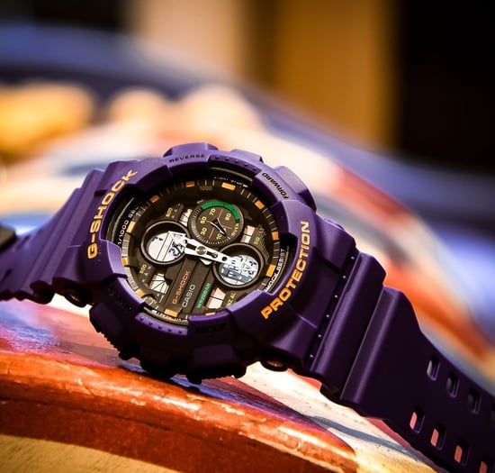 Casio G-Shock Herren Armbanduhr Lila GA-140-6AER - Image 4