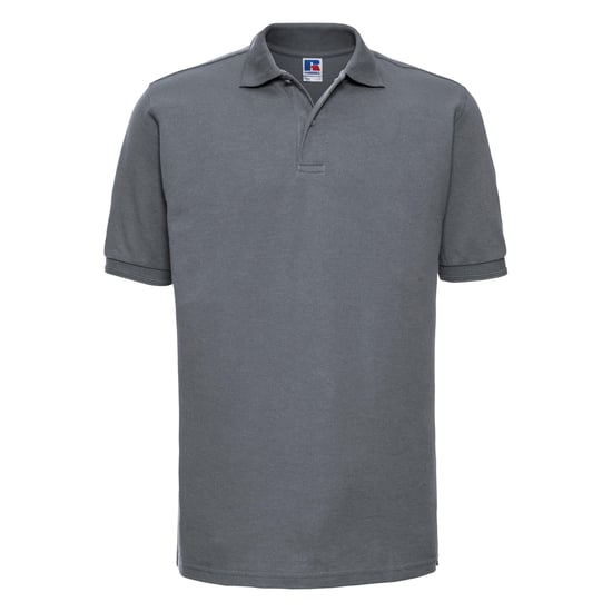 Russell Herren Ripp Polo-Shirt, Kurzarm (Grau) - Image 1