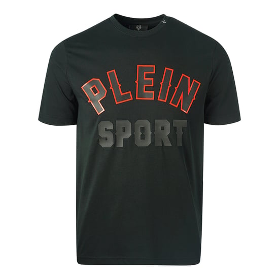 Plein Sport Block-Logo Schwarzes T-Shirt - Image 1