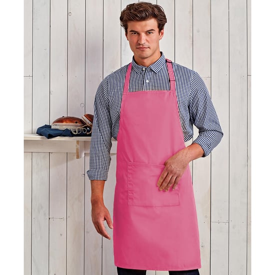 Premier Ladies/Womens Colours Bip Apron With Pocket (Fuchsia)