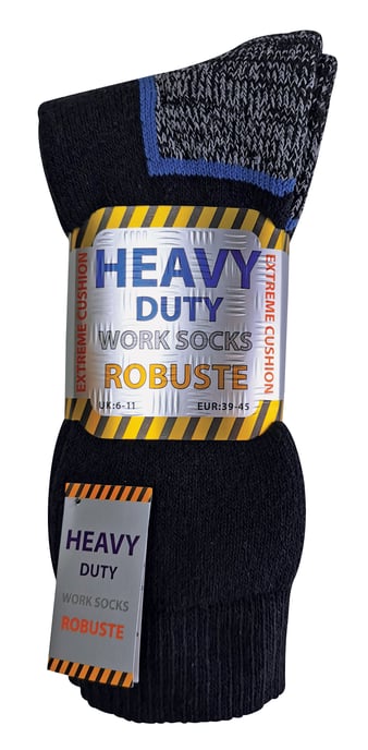 3 Paar Herren Heavy Duty Cotton Cushioned Work Boot Socken - Image 2