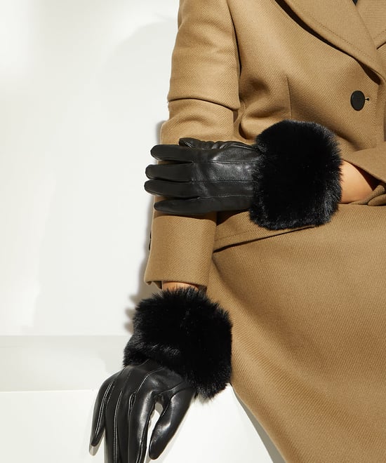 Dune Accessories Islington - Faux-Fur Trim Leather Gloves