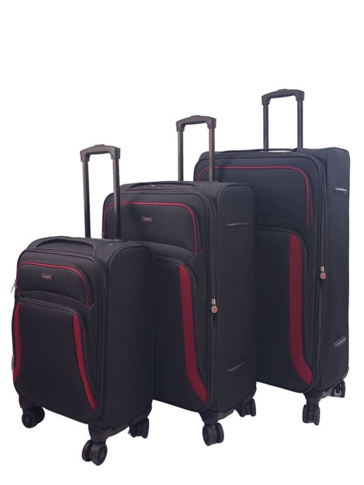 Soft 8 Wheel Luggage Light Travel Suitcases