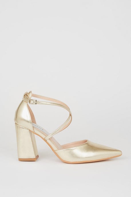 Treat Block Heel Cross Strap Court - Image 2