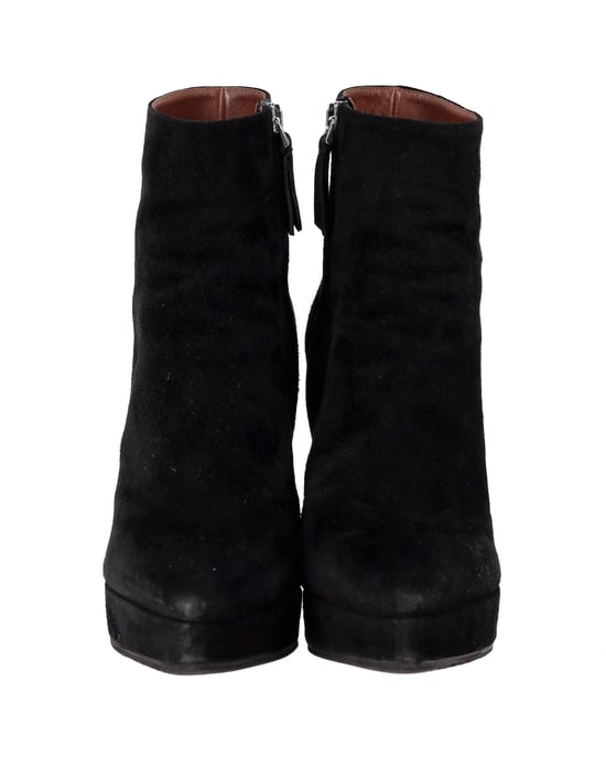 Proenza Schouler Blockabsatz-Plattformstiefel aus schwarzem Wildleder - Image 2