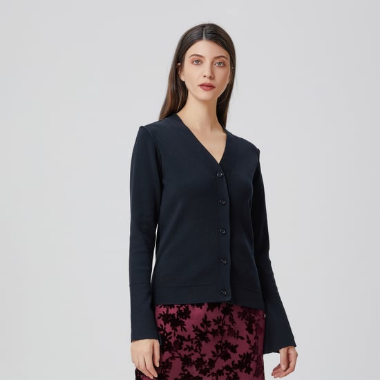 Strickjacke mit V-Ausschnitt - Image 3