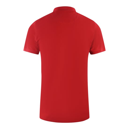 Aquascutum Boxed Logo Rotes Poloshirt - Image 2