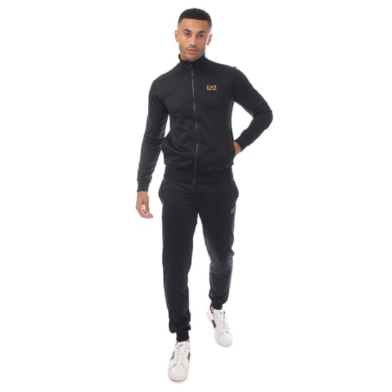 Men's Emporio Armani EA7 Full-Zip Tracksuit in Black - Image 1