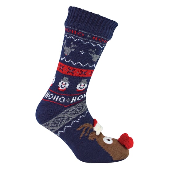 Herren Thermo Rudolph Weihnachtsfleece gefütterte Hausschuhe Winter Socken - Image 2