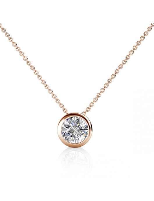 Simplicity Anhänger - Rose Gold und Kristall - Image 1