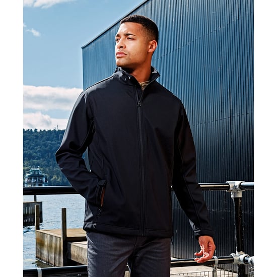 Premier Mens Windchecker Soft Shell Jacket (Schwarz) - Image 6
