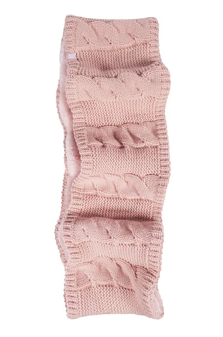 Heat Holders Damen-Winterschal mit weichem Fleece-Futter, Zopfmuster, Infinity-Schal, Koralle - Image 1