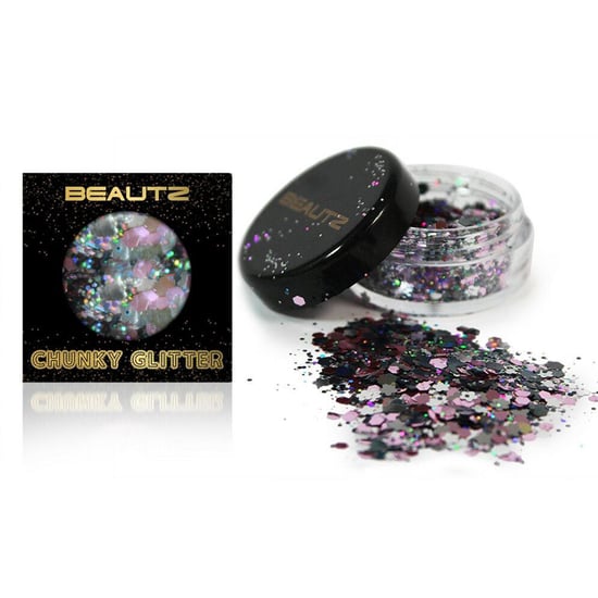 Aquarius Beautz Chunky Glitter 10ml pot with 5 gram Glitter, Silver