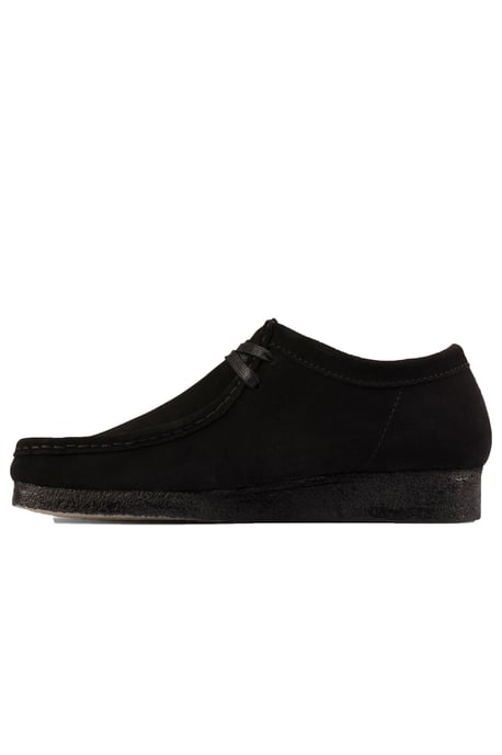 Clarks Originals Wallabee Schuh Schwarz Wildleder - Image 3