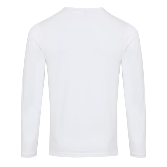 Premier Mens Long John Roll Sleeve Tee (Weiß) - Image 2