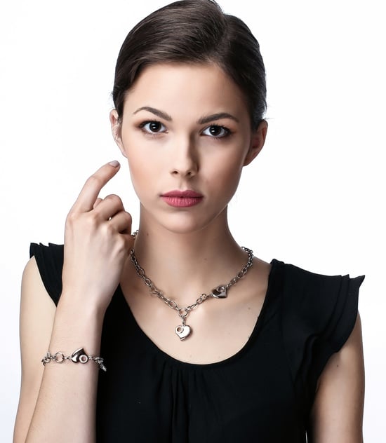 Orphelia Damen-Set aus 925er Sterlingsilber: Kette + Armband – Silber/Rosé SET-049 - Image 5