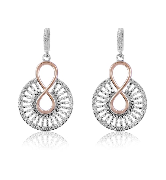 Orphelia 'Frida' Tropfenohrringe aus 925er Sterlingsilber für Damen - Silber/Rosé ZO-7437 - Image 1