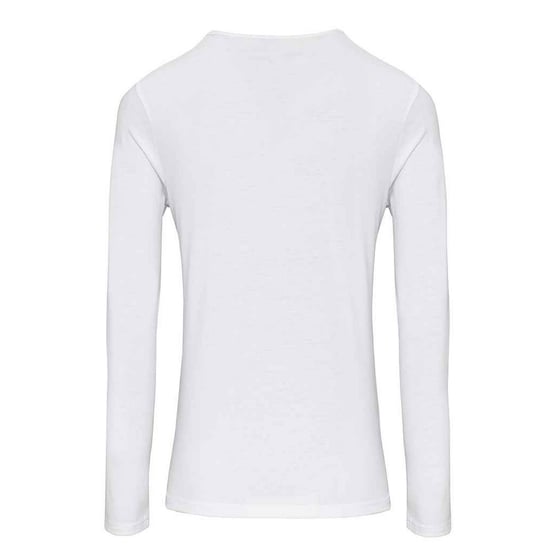 Premier Womens/Ladies Long John Plain Roll Sleeve T-Shirt (Weiß) - Image 2