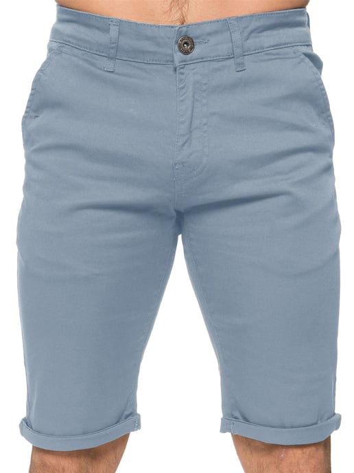 Enzo Herren Slim Fit Stretch Chino Shorts - Image 1