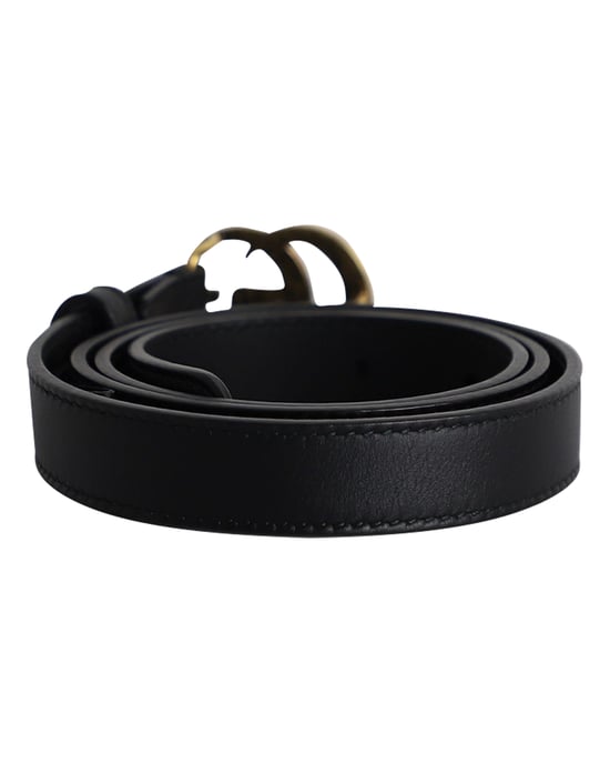 Gucci GG Marmont Schnallen-Gürtel 75 aus schwarzem Leder - Image 3