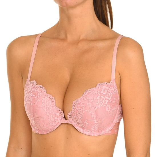Damen-BH mit Bügeln und gepolsterten Seiten mit Gummi und Spitze O0BC02PZ01C - Image 1