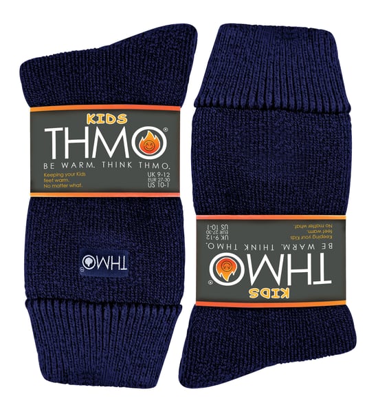 Kinder Thermosocken für den Winter | THMO | Warme flauschige Fleece-Innensocken für Jungen & Mädchen - Navy - Image 2
