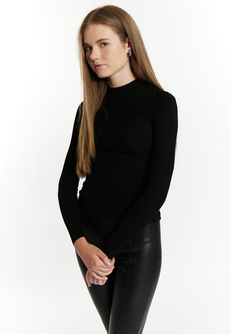 Mymo Strickpullover Damen schwarz - Image 3