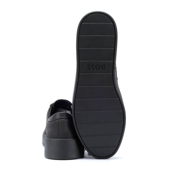Boss Belwar Tennis Leder Herren Schwarze Turnschuhe - Image 4