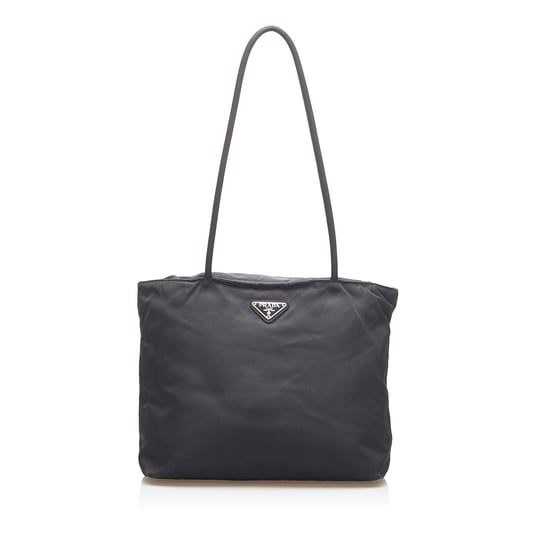 Vintage Prada Tessuto Shoulder Bag Black - Image 1