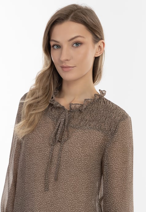 Dreimaster Bluse Damen Olivenwollweiß - Image 5