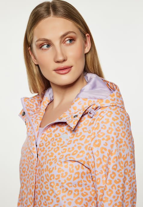 Schmuddelwedda regenparka Damen Pastelllavendel Orange Leo - Image 5