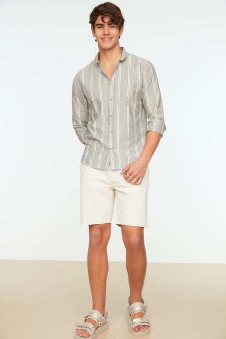 Trendyol Garçon Col boutonné Bras standard basique Chemise - Image 6