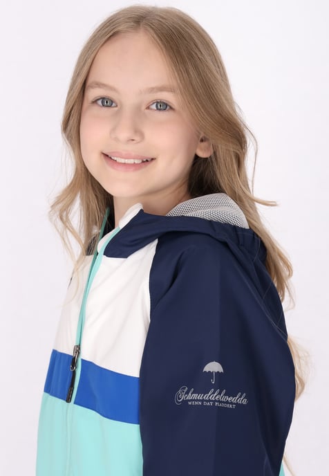 Schmuddelwedda Anorak Mädchen (Kids) Türkis Colorblock - Image 5