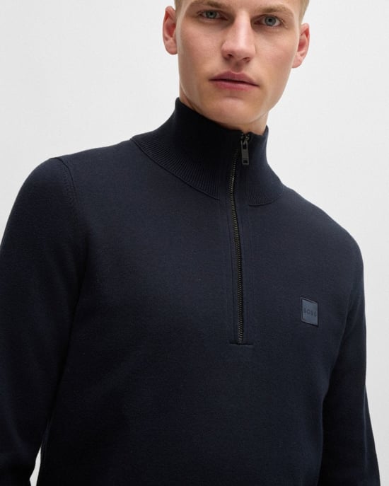 BOSS Orange Kanobix S Herren 1/4 Zip Pullover - Image 3