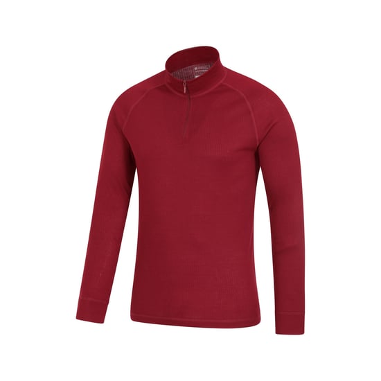 Mountain Warehouse Mens Talus Zip Neck Long-Sleeved Thermal Top (Red)