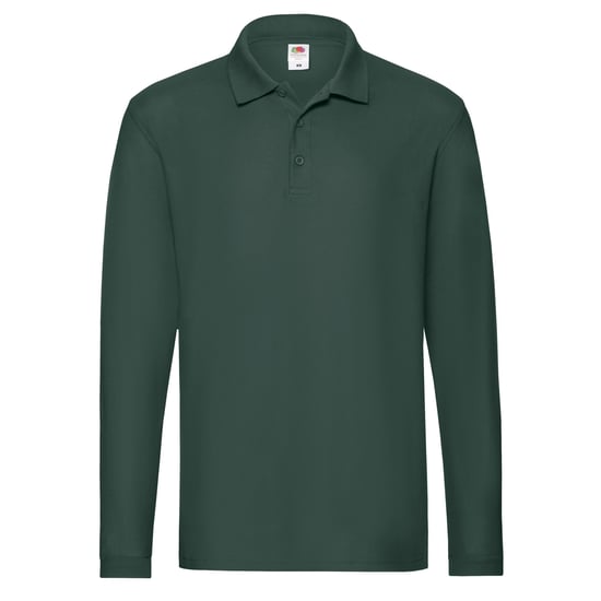 Fruit of the Loom - "Premium" Poloshirt für Herren Langärmlig (Tannengrün) - Image 1