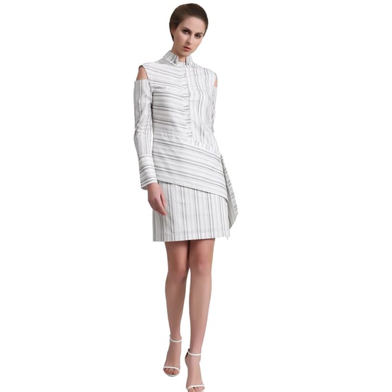 Strukturiertes Hemdkleid mit abnehmbaren Ärmeln - Image 6
