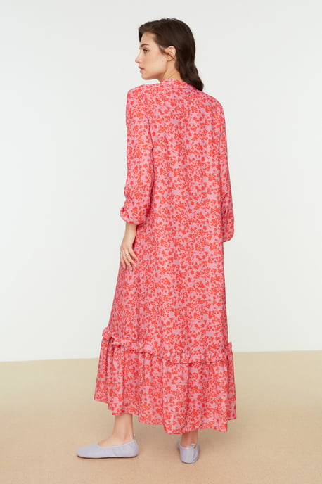 Trendyol Femmes  Collier de chien Une ligne Maxi Robe modeste - Image 5