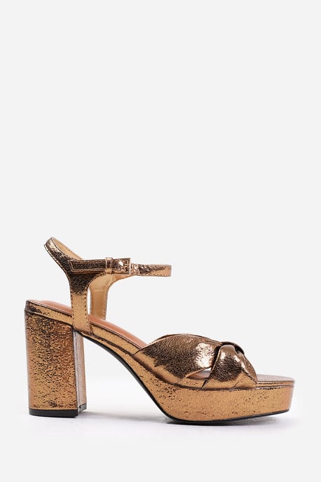 Wheres That From Womens 'Madon' Mid Block Heel With Plaftorm And Bow Detailing