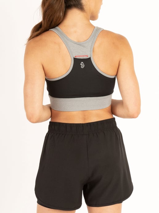Luke 1977 Womens Spin Sports Bra in Light Grey