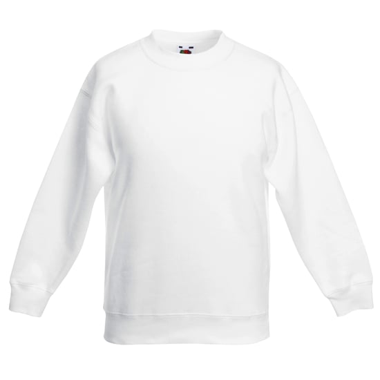 Fruit Of The Loom Kinder Unisex Classic 80/20 Set-In Sweatshirt (2er Pack) (Weiß) - Image 1