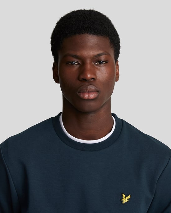 Interlock-Sweatshirt mit Rundhalsausschnitt für Herren in Marine - Image 4