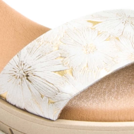 Confortable wedge sandal Purapiel in White