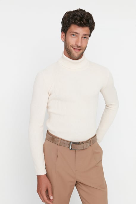Trendyol Hommes Col roulé  Corps conique Chandail - Image 1