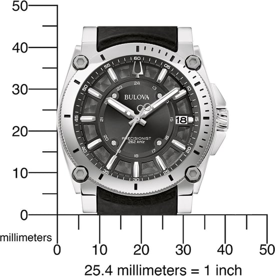 Bulova Precisionist Icon Schwarz Herren Armbanduhr 96B416 - Image 3