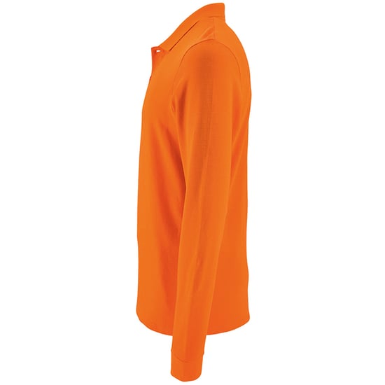 SOLS Mens Perfect Langarm-Pique-Poloshirt (Orange) - Image 3