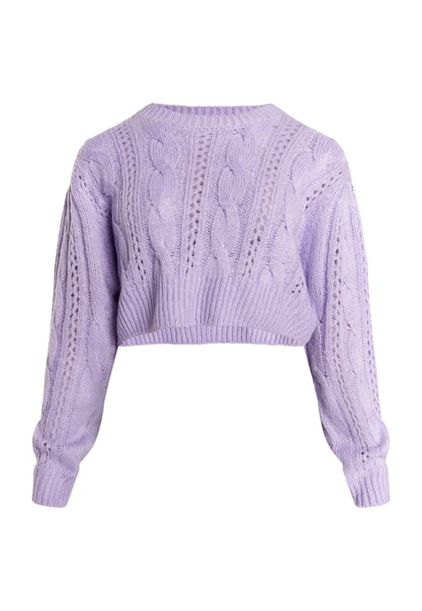 Mymo Kurzer Strickpullover Damen violett - Image 1